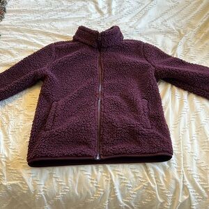 Kids Amazon essentials Sherpa jacket burgundy